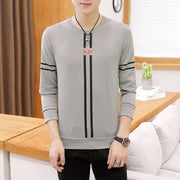 Stylish Teen Round Neck Printed T-shirt for Spring and Autumn