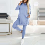 Fashionable Loose Fit Hooded Sweater and Pants Set
