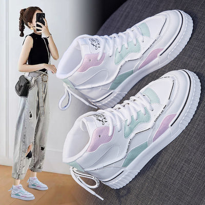 High-Top White Sneakers for Women