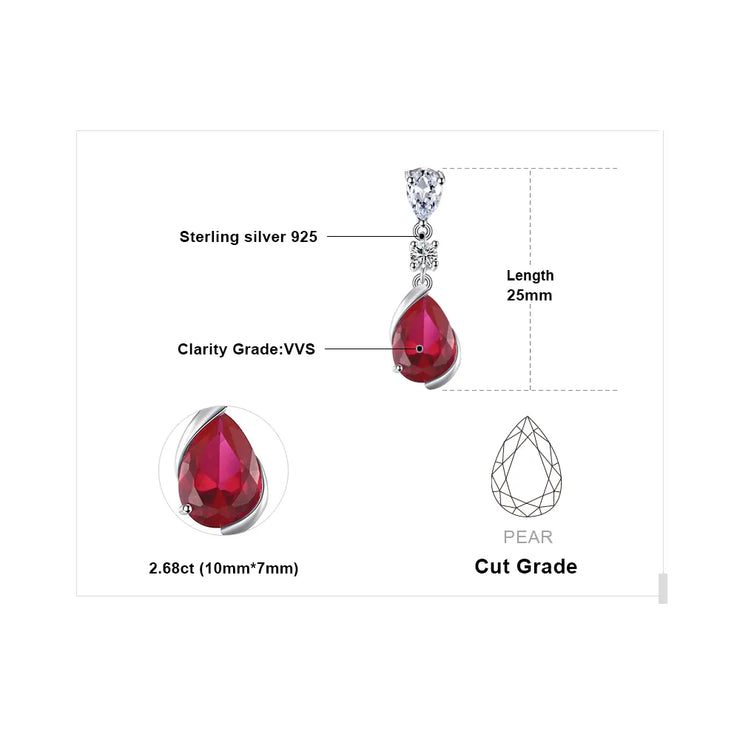 Ruby Red Necklace Charm