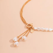 Elegant Pearl Tassel Necklace Pendant