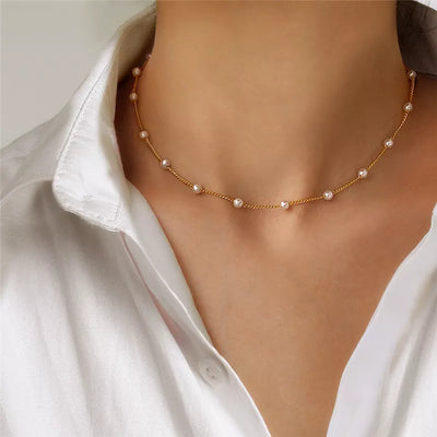 Fashionable Pearl Choker Inspired by Kpop