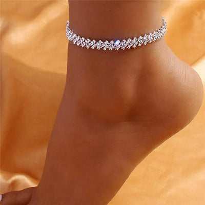 Exquisite Crystal Zirconia Anklet