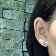 Genuine Labradorite Gemstone Ear Studs