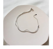Silver Triple Layered Anklet