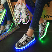 Radiant Light-Up Shoes for Spring and Autumn Wear