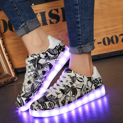 Radiant Light-Up Shoes for Spring and Autumn Wear